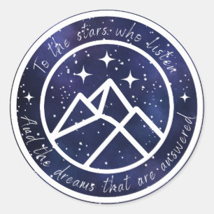 ACOTAR To The Stars Who Listen Velaris Night Court Classic Round Sticker