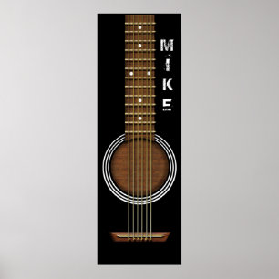 ACOUSITIC GUITAR 12 X 36 POSTER BANNER