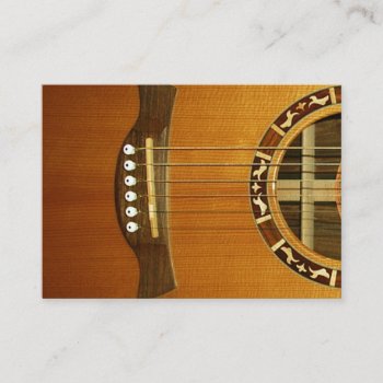 Acoustic 6 String Guitar Business Card by Specialeetees at Zazzle