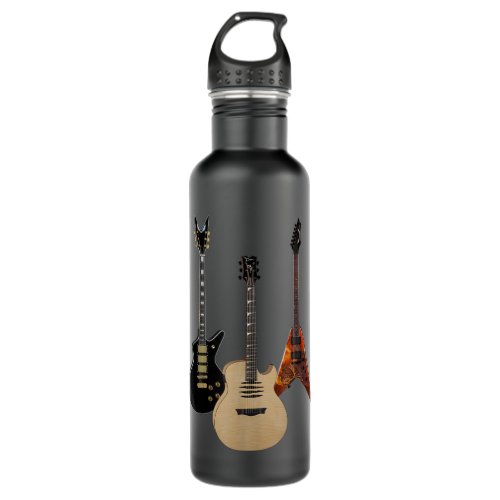 Acoustic And Electric Guitars Rock Music Player Co Stainless Steel Water Bottle