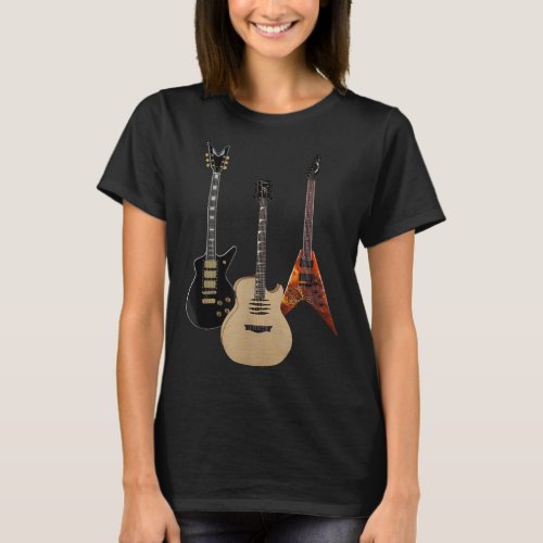 Acoustic And Electric Guitars Rock Music Player Co T_Shirt
