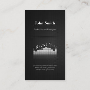 Acoustic Audio Sound Designer Engineer Director Business Card