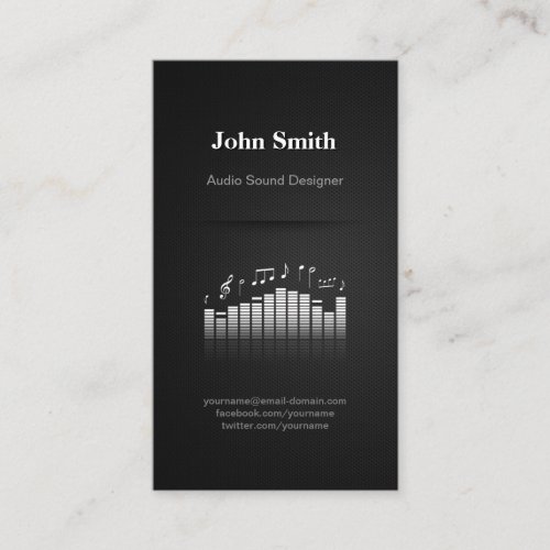 Acoustic Audio Sound Designer Engineer Director Business Card Templates