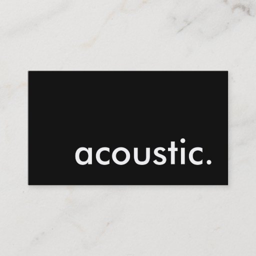 Customizable acoustic. business card template