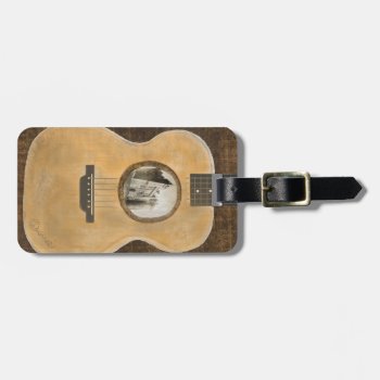 Acoustic Castle Guitar Luggage Tag by DesireeGriffiths at Zazzle