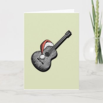 Acoustic Claus Holiday Card by kbilltv at Zazzle