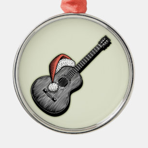 Acoustic Claus Metal Ornament