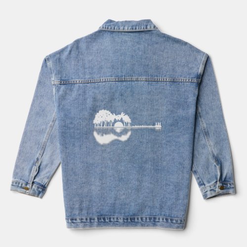 Acoustic Electric Bass Guitar Nature for Musician  Denim Jacket