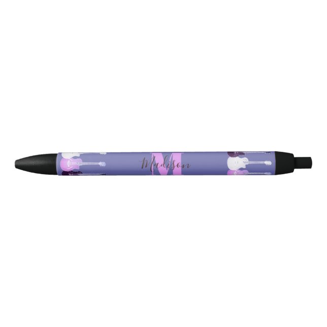 Acoustic electric guitar purple pink Monogram Pen (Front)