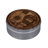 Acoustic Electric Guitars Yin Yang Wood Effect Jelly Belly Candy Tin (Side)