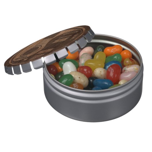 Acoustic Electric Guitars Yin Yang Wood Effect Jelly Belly Candy Tin (Opened)
