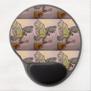 Acoustic Fish Hawk Gel Mouse Pad