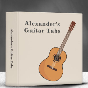 Acoustic Guitar 3 Ring Binder