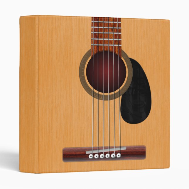 Acoustic Guitar 3 Ring Binder (Front/Spine)