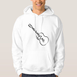 Acoustic Guitar Abstract Logo black Hoodie