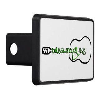 Acoustic Guitar Abstract Logo green Hitch Cover