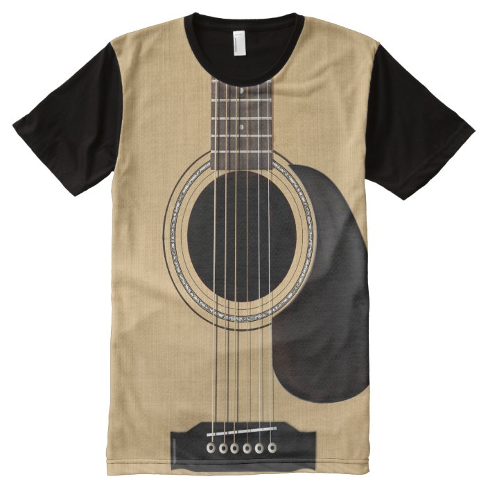 guitar print shirt