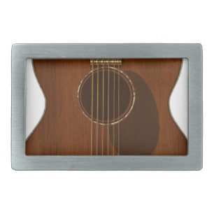 Acoustic Guitar Art Belt Buckle