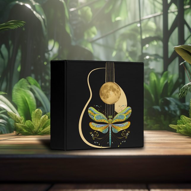 Acoustic Guitar Artistic Dragonfly Music Binder (Creator Uploaded)