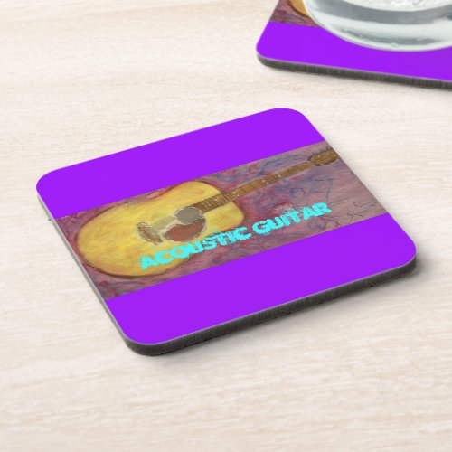 Acoustic Guitar Beverage Coaster