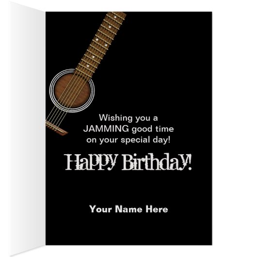 ACOUSTIC GUITAR BIRTHDAY GREETING (Inside (Right))