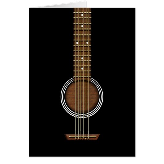 ACOUSTIC GUITAR BIRTHDAY GREETING CARDS (Front)