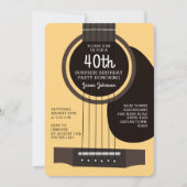 Acoustic Guitar Birthday Party Invitation (Front)