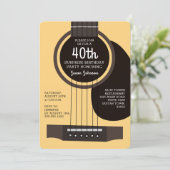Acoustic Guitar Birthday Party Invitation (Standing Front)