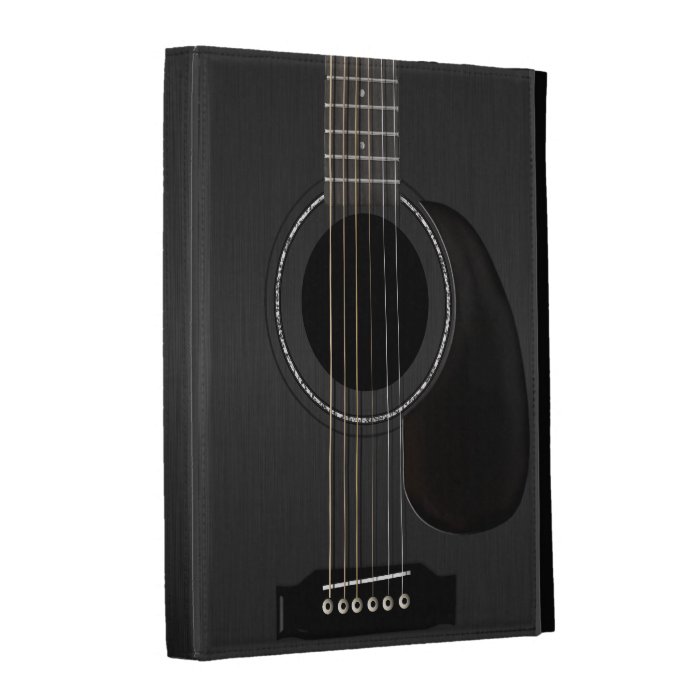 Acoustic Guitar Black iPad Folio Case