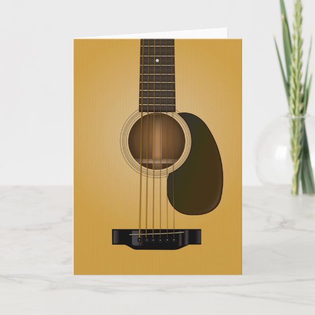 Acoustic Guitar Blank greeting card (Front)