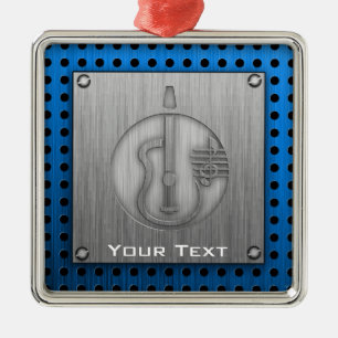 Acoustic Guitar; Brushed metal-look Metal Ornament
