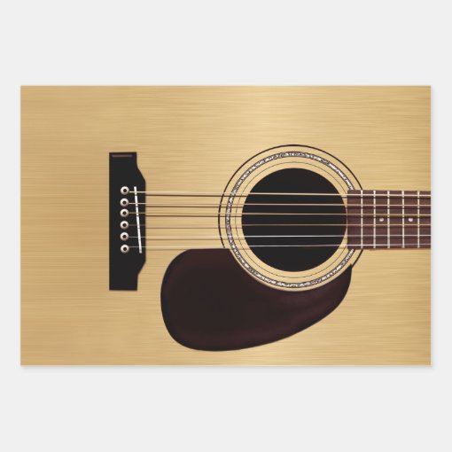 Acoustic Guitar Bundle Wrapping Paper Sheets Zazzle
