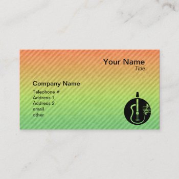 Acoustic Guitar Business Card by MusicPlanet at Zazzle
