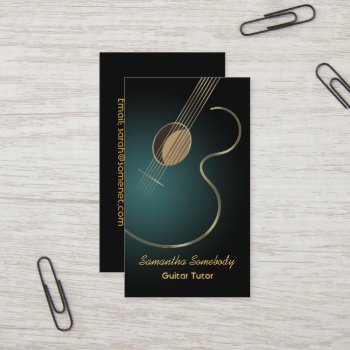 Acoustic Guitar Business Card by Specialeetees at Zazzle