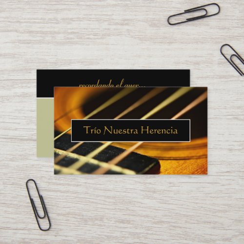Acoustic Guitar Business Card Templates