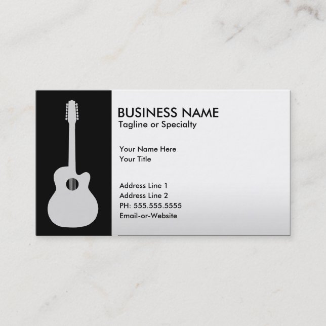 acoustic guitar business card (Front)