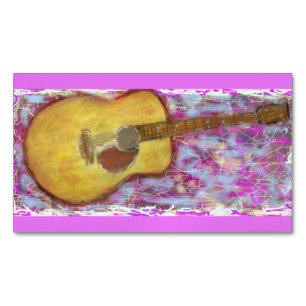 Acoustic Guitar Business Card Magnet