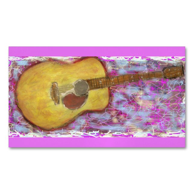 Acoustic Guitar Business Card Magnet (Front)