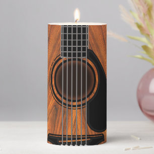 Acoustic Guitar Candles Decoration