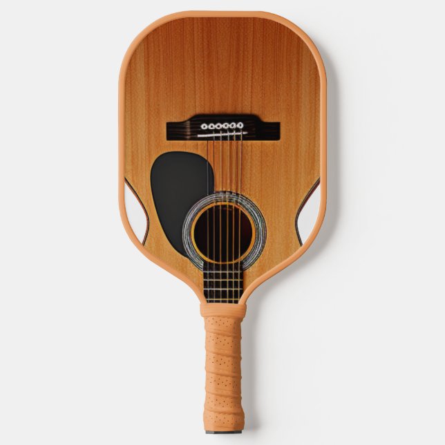 Acoustic Guitar  Carbon Fiber Pickleball Paddle (Front)
