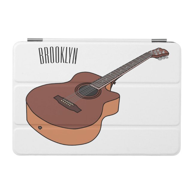 Acoustic guitar cartoon illustration  iPad mini cover (Horizontal)