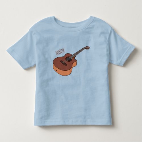 Acoustic guitar cartoon illustration  toddler t_shirt