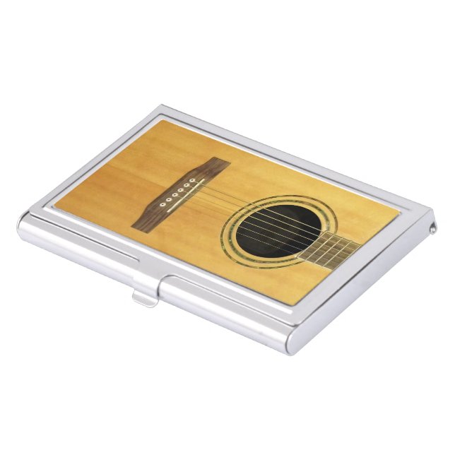 Acoustic Guitar Case For Business Cards (Front)