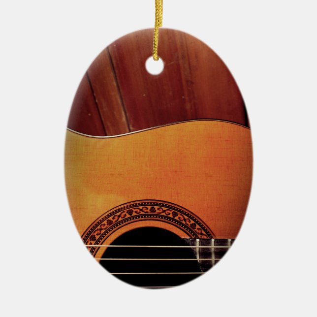 Acoustic Guitar Ceramic Ornament (Front)