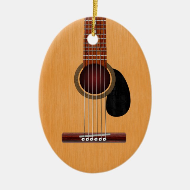 Acoustic Guitar Ceramic Ornament (Front)