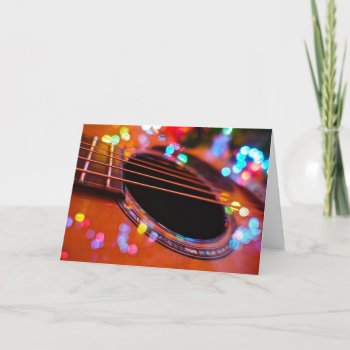 Acoustic Guitar Christmas Card by DesireeGriffiths at Zazzle