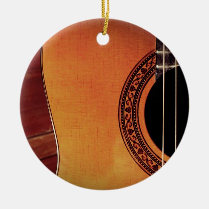 Acoustic Guitar Christmas Ornaments