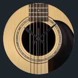 Acoustic Guitar Clock<br><div class="desc">A classic six string guitar wall clock.</div>