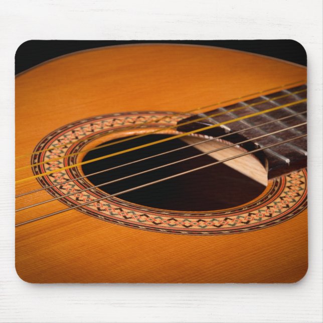 Acoustic Guitar Closeup Mouse Pad (Front)