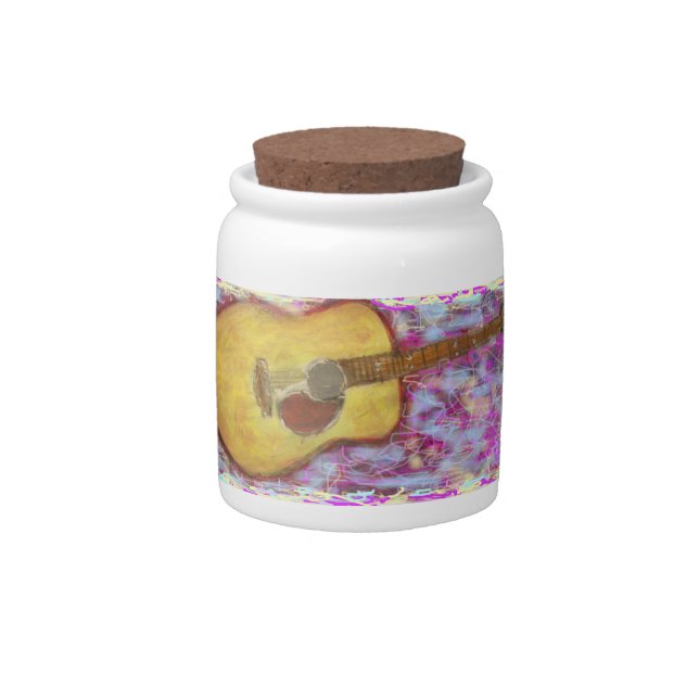 Acoustic Guitar Colours Candy Jar (Front)